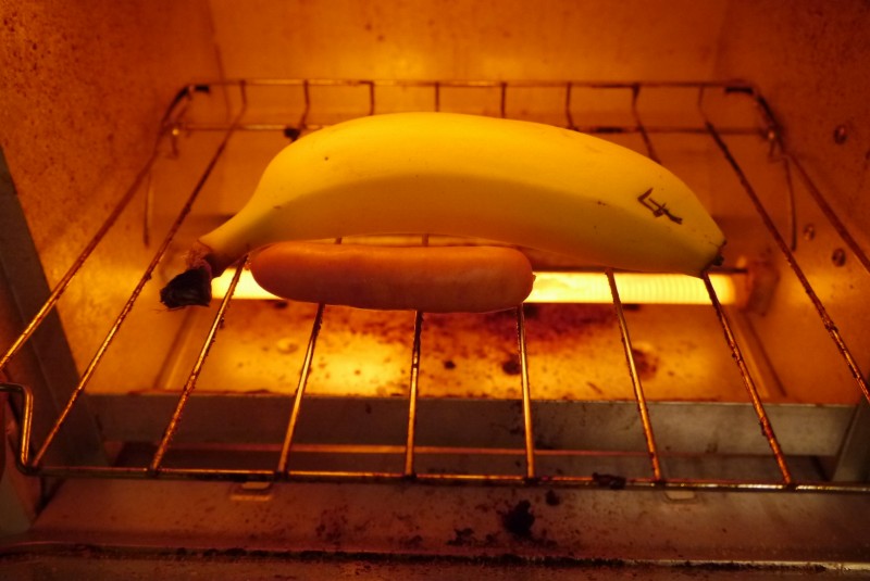 かんたんトースター焼きバナナ